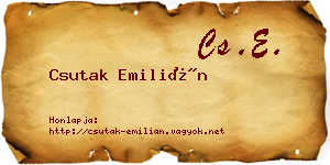 Csutak Emilián névjegykártya